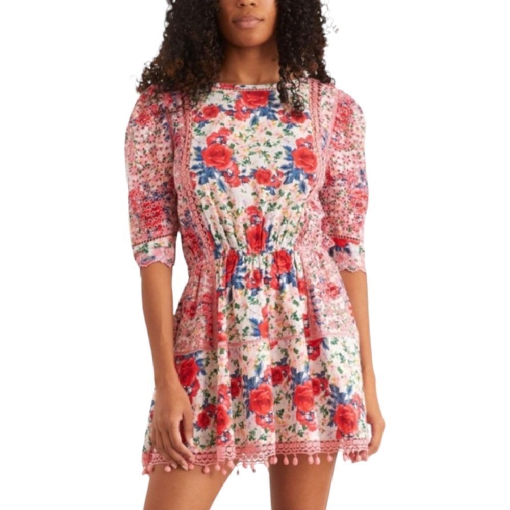 LoveShackFancy Novalie Crochet‎ Embroidered Eyelet Cotton Floral Dress sz… - Picture 16 of 16